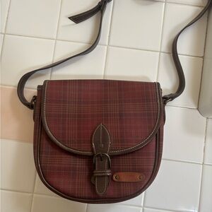 vintage Esprit plaid crossbody bag
